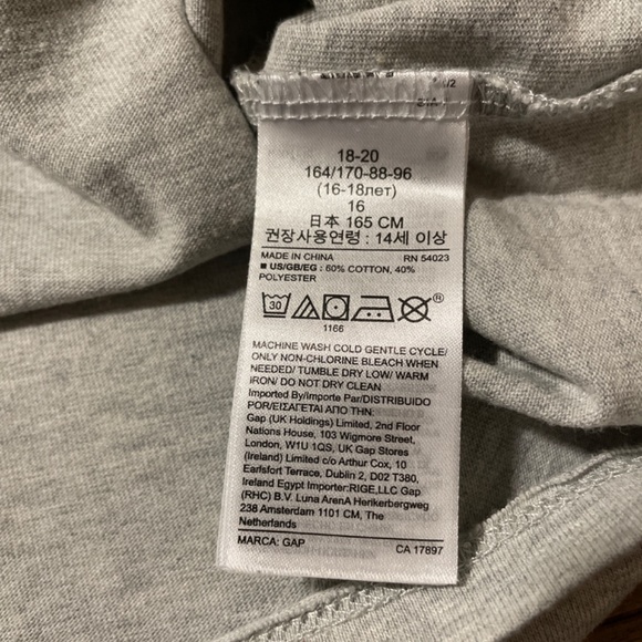 Gap Yellowstone National Park cropped long sleeve T shirt kids size XXL 18-20 - Picture 9 of 12